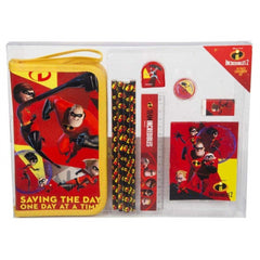 Disney Pixar The Incredibles 10 Piece Kids School Stationery Set - Maqio