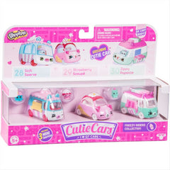 Shopkins Cutie Car Freezy Riders Toy 3 Vehicle Playset and Figures