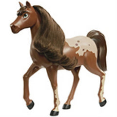 Dreamworks Spirit Untamed Light Brown Hair Horse 8" Moving Head - Chestnut