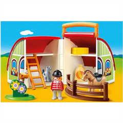 Playmobil 70180 1.2.3 Colourful Barn Yard and Animal Figures