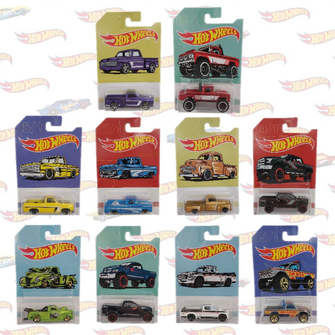 Hot Wheels GBC09-939A Premium Pick Ups Set of 10 Cars - Maqio