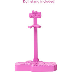 Barbie Extra Minis Doll 5.5in Wearing Sprinkle-Printed Dress & Furry Coat