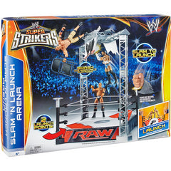 WWE Raw Toy Playset Super Strikers Slam N Launch Arena Figure Ring