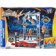 WWE Raw Toy Playset Super Strikers Slam N Launch Arena Figure Ring