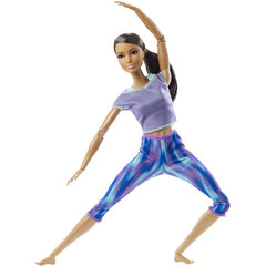 Barbie Dark Brown Hair Made To Move Yoga Doll 22 Flexible Joints