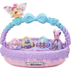 Hatchimals CollEGGtibles Family Spring Basket Pink & Blue