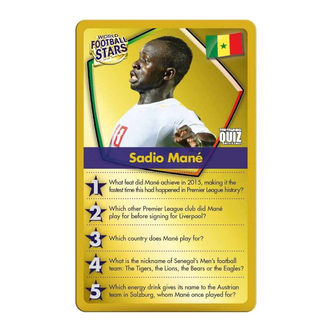 Top Trumps World Football Stars Quiz Game - Maqio