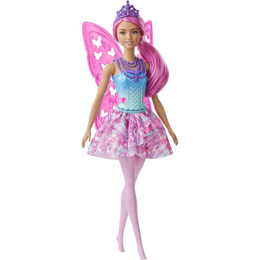 Barbie Dreamtopia Fairy Doll 12-Inch with Pink and Blue Jewel Pink Hair & Wings