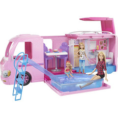 Barbie Dream Camper Playset Transforming Van & Fold Out Campsite & Pool