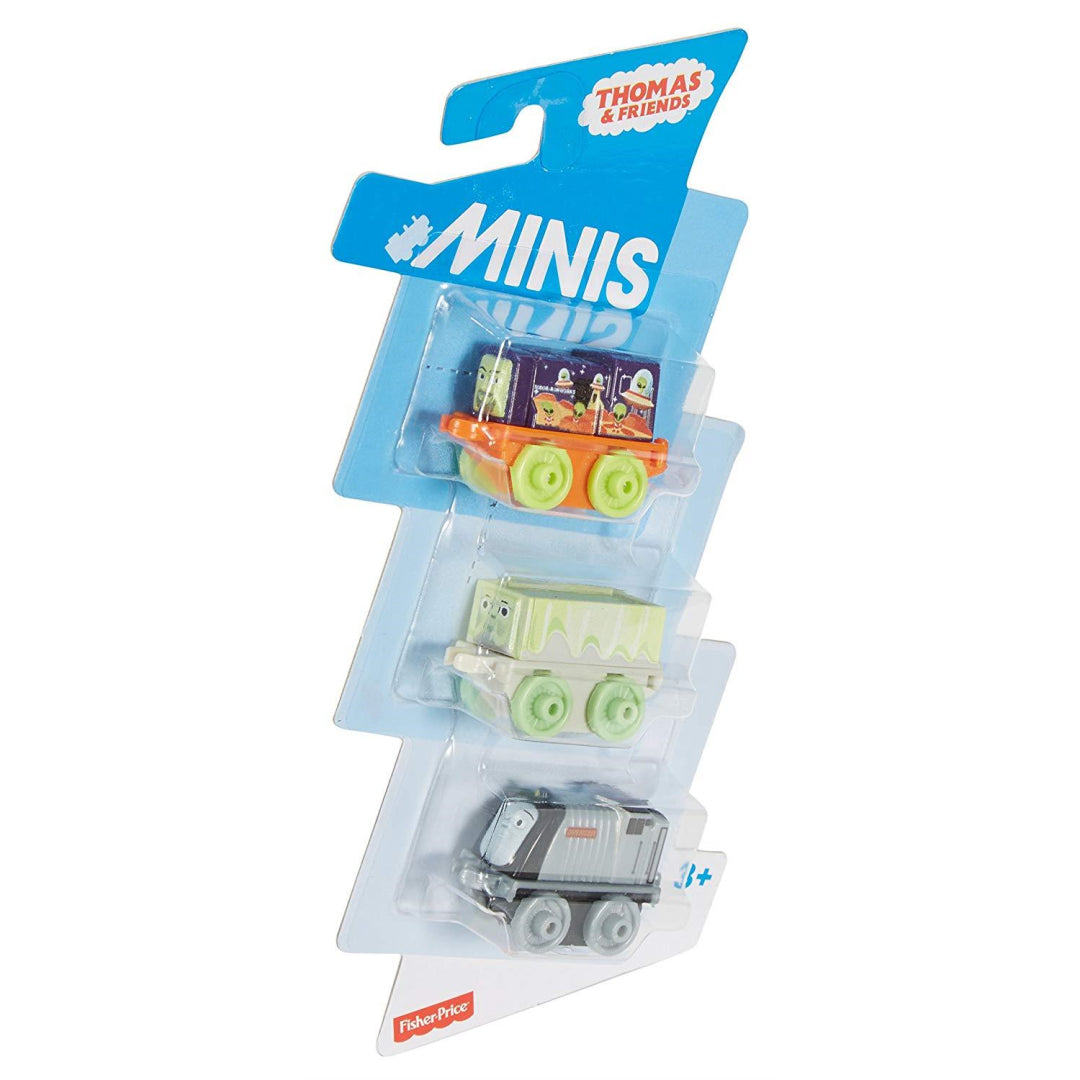 Thomas & Friends Minis DWG16 3 Pack Space Iron Bert, Monster Truck, Classic Spencer - Maqio