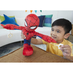 Marvel City Swinging Spider-Man Plush Figure 11in Soft Super Hero Doll