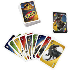 UNO Jurassic World Dominion Card Game 2-4 Players
