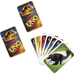 UNO Jurassic World Dominion Card Game 2-4 Players
