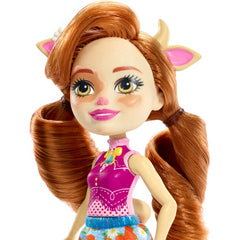 Enchantimals Cailey Cow Doll 6-Inch and Curdle Animal Friend Figure