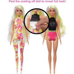 Barbie Tie Dye Peel Pink Colour Reveal Doll Playset