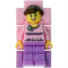 LEGO Time Teacher Pink Kids Minifigure Link Buildable Constructible Clock