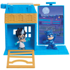 PJ Masks Catboy & Romeo Night Time Micros Trap & Escape Playset
