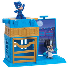 PJ Masks Catboy & Romeo Night Time Micros Trap & Escape Playset