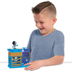 PJ Masks Catboy & Romeo Night Time Micros Trap & Escape Playset