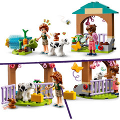 LEGO Friends 42607 Autumns Baby Cow Shed Farm Animal Toy Playset - Calf & Bunny