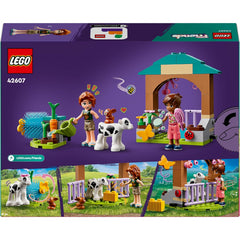 LEGO Friends 42607 Autumns Baby Cow Shed Farm Animal Toy Playset - Calf & Bunny
