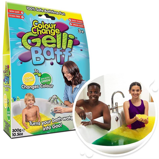 Gelli Baff Colour Change 1 Use Goo Bath - 300G Yellow to Green Bath