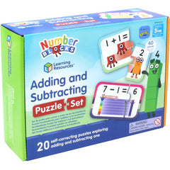 Learning Resources Number Blocks Adding and Subtracting Puzzle Set 40pcs