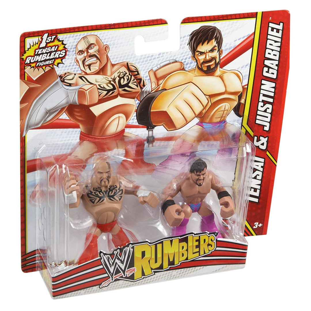 WWE Rumblers Tensai and Justin Gabriel Action Figure, 2-Pack - Maqio