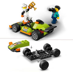 LEGO City 60399 Green Race Car Toy Classic-Style Racing Vehicle Building Kit