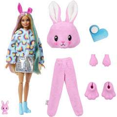 Barbie Cutie Reveal Doll with Bunny Plush and Pink Bunny Costume & 10 Surprises
