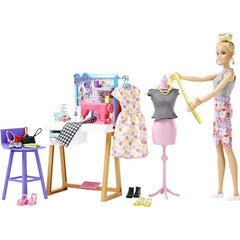 Barbie Fashion Designer Doll 12in & Studio 25+ Design & Fashion Accessories