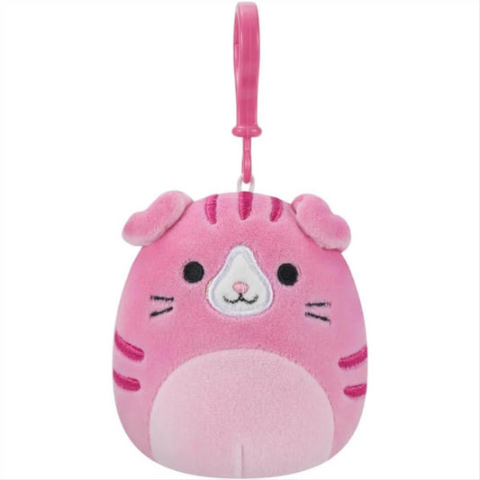 Squishmallows Geraldine the Scottish Fold Cat 3.5-Inch Clip Plush Toy