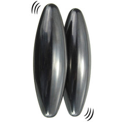 2 Large Powerful Rattle Snake Sensory Magnets Spinning Buzzing Hematite Eggs - Maqio