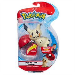 Pokemon Pop Action Poke Ball & Mimikyu Soft Toy - Maqio
