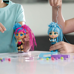 Curligirls Pop Teenage Play Doll Purple & Red Magic Hair 14cm - Hayli