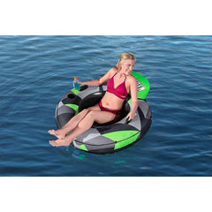 Bestway Hydro-Force Rugged Rider 53" Inflatable Pool Float with Backrest and Cup Holder