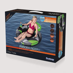 Bestway Hydro-Force Rugged Rider 53" Inflatable Pool Float with Backrest and Cup Holder
