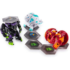 Bakugan Battle Planet Starter 3 Pack Action Figure Set - Darkus Lupitheon