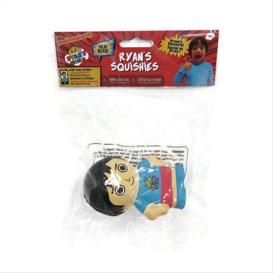 Ryan's World 124755 Soft n' Slo Squishies Ryan in Blue Shirt w/ Logo (401566) - Maqio