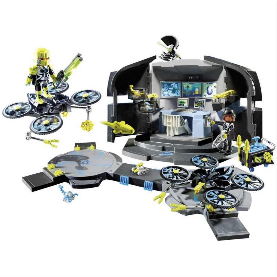 Playmobil 9250 Top Agents Dr. Drone's Command Base Toy Set - Maqio
