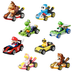 Hot Wheels Mart Kart Set of 8 Character Vehicles Play Set Version 4