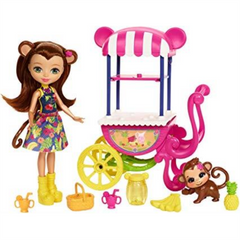 Enchantimals FCG93 Fruit Cart Doll Set - Merit Monkey - Maqio