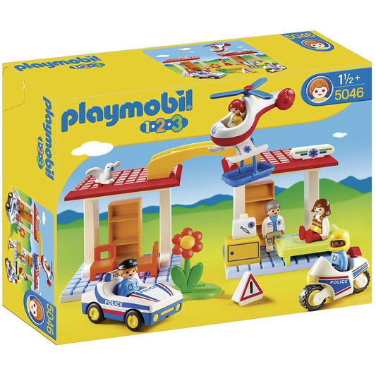 Playmobil 5046 Play Set Hospital with Paramedics and Police Officers - Maqio