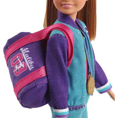 Barbie Team Stacie Doll and Gymnastics Playset with Spinning Bar and Accessories