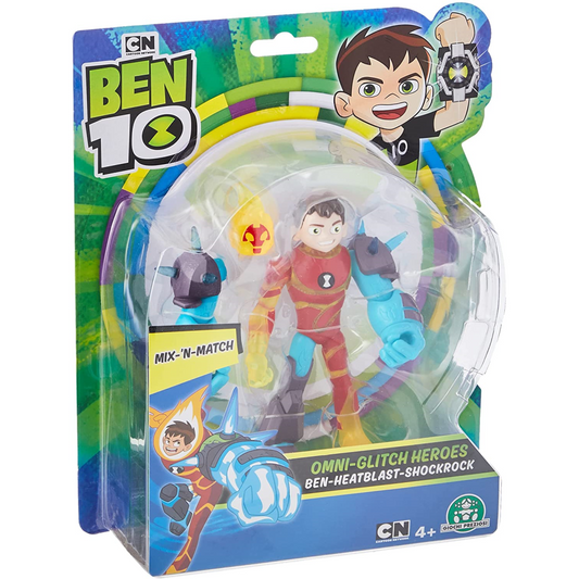 Ben 10 Action Figure - Heatblast Omni Glitch