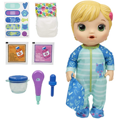 Baby Alive Mix My Medicine Baby Doll & Kitty Cat Pyjamas
