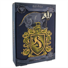 Official Harry Potter Luminart Hufflepuff Wall Art Touch Activated Night Light - Maqio