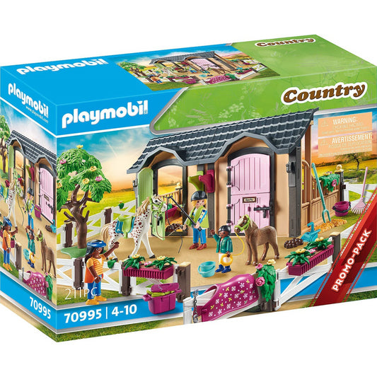 Playmobil Country Horseback Riding Lessons Figures and Stable Playset