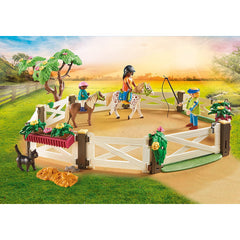 Playmobil Country Horseback Riding Lessons Figures and Stable Playset