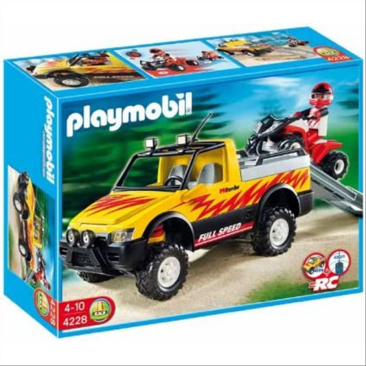 Playmobil Pick Up Truck with Quad BikeToy and Figure 4228